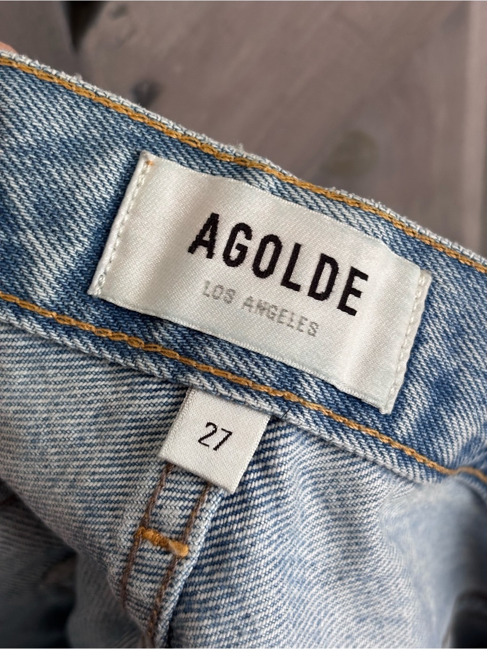 Agolde X Free People Parker Shorts Long Size 27 medium light wash - Picture 9 of 10